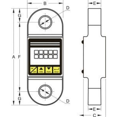 Přístroj pro měření tahové síly - dynamometr DSD04-10TX/RX