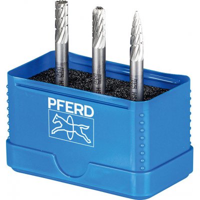 Sada technických fréz HSS 6 mm 3 ks, ACK průměr 6 mm, ozubení, 3 zuby, Pferd