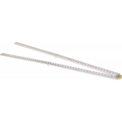 Skládací metr plastový 1 m x 13 mm bílý 4 články Hultafors - obrázek