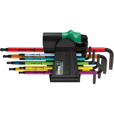 Sada inbusových klíčů pro TORX® s kulovou hlavou, 9 ks Multicolor Wera
