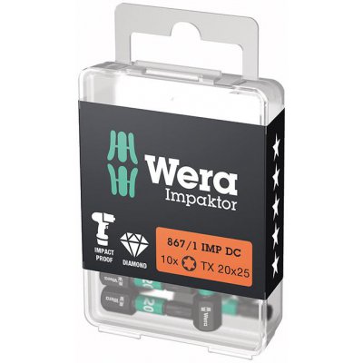 Bit Impaktor 1/4" DIN 3126 C6,3 T20 x 25 mm balení 10 ks Wera