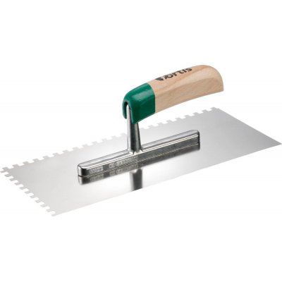 Zednická lžíce zoubkovaná nerez 280 x 130 mm 6x 6 mm FORTIS