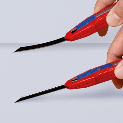Nůž Cutter, ulamovací, hliník, tlakový odlitek 18 mm se 3 čepelemi KNIPEX - obrázek