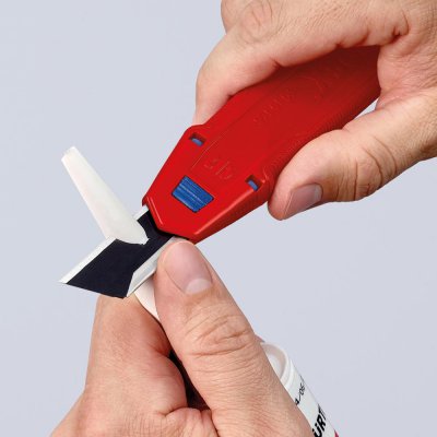 Nůž Cutter, ulamovací, hliník, tlakový odlitek 18 mm se 3 čepelemi KNIPEX - obrázek
