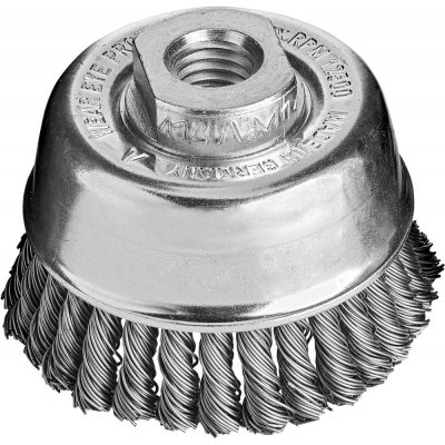 Hrncový kartáč ocelový drát splétaný 65x0,5 mm lem 30x6 mm drát Lessmann