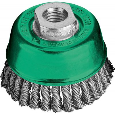 Hrncový kartáč ušlechtilá ocel splétaný 65x0,5 mm lem 30x6 mm drát Lessmann