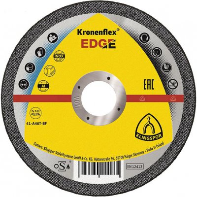 Řezný kotouč EDGE Special 115x1,2 mm rovný v plastovém boxu KLINGSPOR