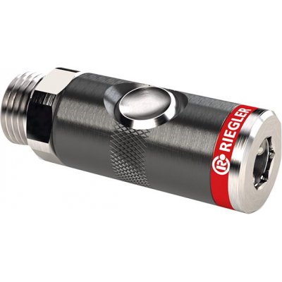 Bezpečnostní spojka s otočným tlačítkem, jmenovitý průměr 7,4 mm, vnější závit G3/8" RIEGLER