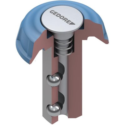 Hríbové hlava 4-hr. 1/2" s tlačidlom Gedore - obrázek
