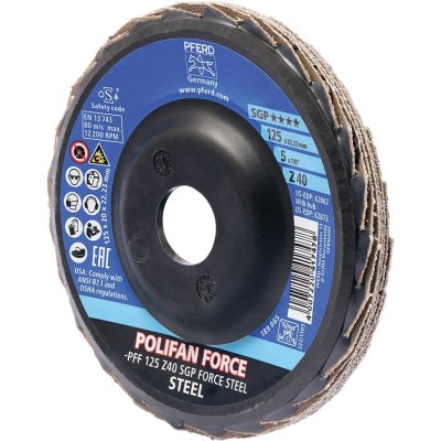 vejárovitý brúsny kotúč FORCE SGP STEEL 125 mm Z 40 Pferd - obrázek