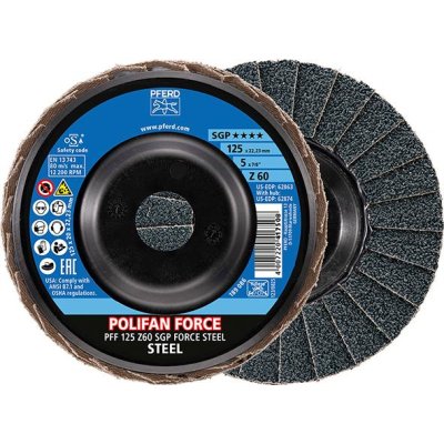 Lamelový brusný kotouč FORCE SGP STEEL 125 mm Z 60 Pferd