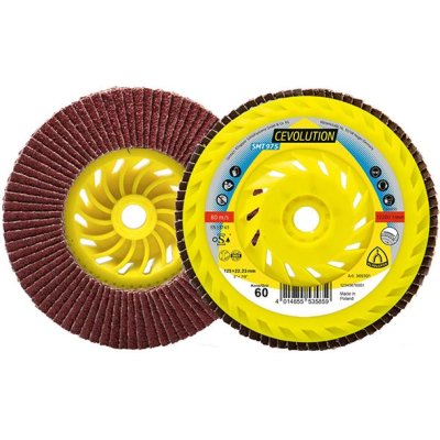 Lamelový brusný kotouč SMT 975 125 mm M14 vypuklý, keramický korund K80 Klingspor