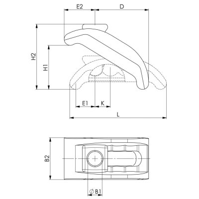 Upínacia príložka krátka 6313K-22-20xM20 - obrázek