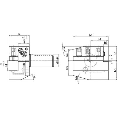 VDI držiak DIN69880 B1A-50x25x44 - obrázek