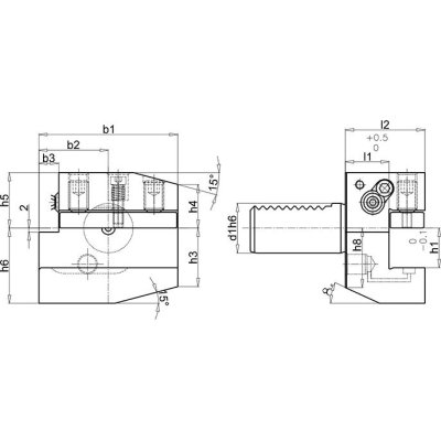 VDI držiak DIN69880 B2A-50x25x44 - obrázek