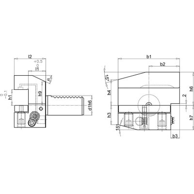 VDI držiak DIN69880 B3A-50x25x44 - obrázek