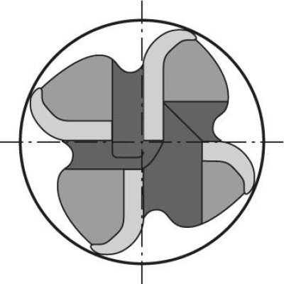 Torusová fréza VHM 6,0mm Z4 ER0,5 mm Perrox typ H továrenská norma krátka G-Mold 65 T GÜHRING - obrázek