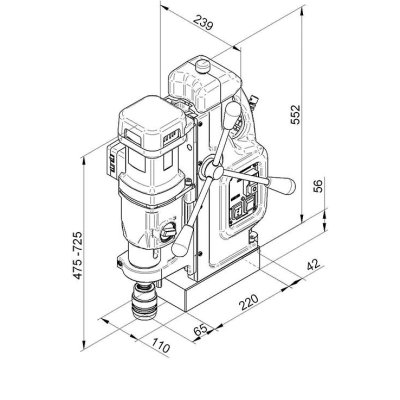 Magnetická vrtačka MAB 825 - 230 V BDS - obrázek