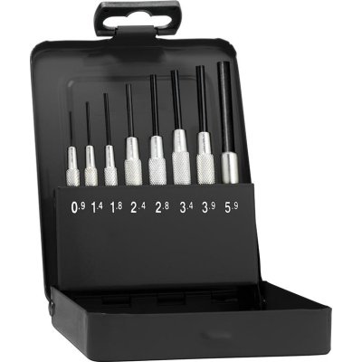 Súprava vytĺkačov závlačiek s puzdrom v kovovej kazete FORMAT