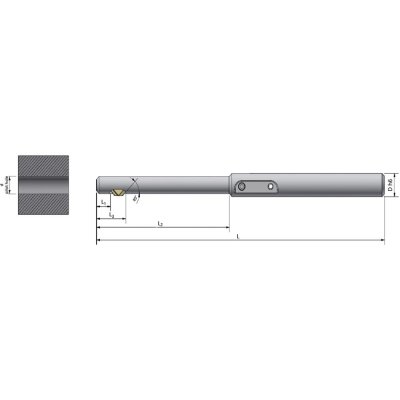 Vrtací a odjehlovací nástroj pro otvor 3,5 mm L85 mm GRATTEC - obrázek