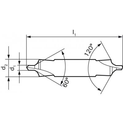 Strediaci vrták DIN333 HSS tvar B 120 ° 1mm FORMAT - obrázek