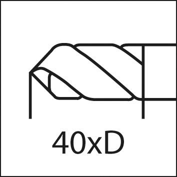Delový vrták tvrdokov typ EB50 40xD 4,20mm GÜHRING - obrázek