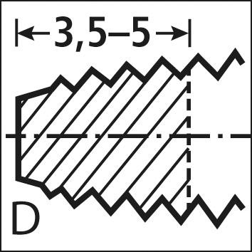 Ručný závitník Druhý závitník DIN352 HSS M24 FORMAT - obrázek