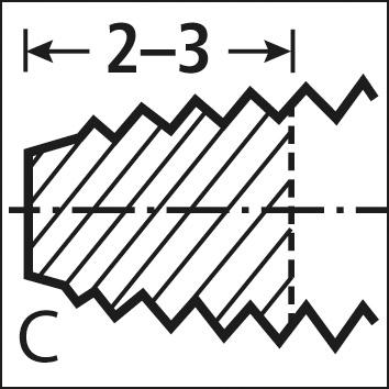 Strojný závitník DIN352 HSS-Co5 tvar D M5 FORMAT - obrázek