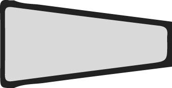 Kameň brúsny, karbid kremíka nožový tvar 25x3 / 1x100mm jemný Müller - obrázek