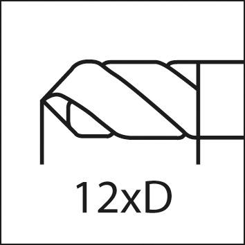 Spirálový vrták tvrdokov 17,8mm 12xD s vnitřním chlazením HA SUPRA FORMAT GT - obrázek
